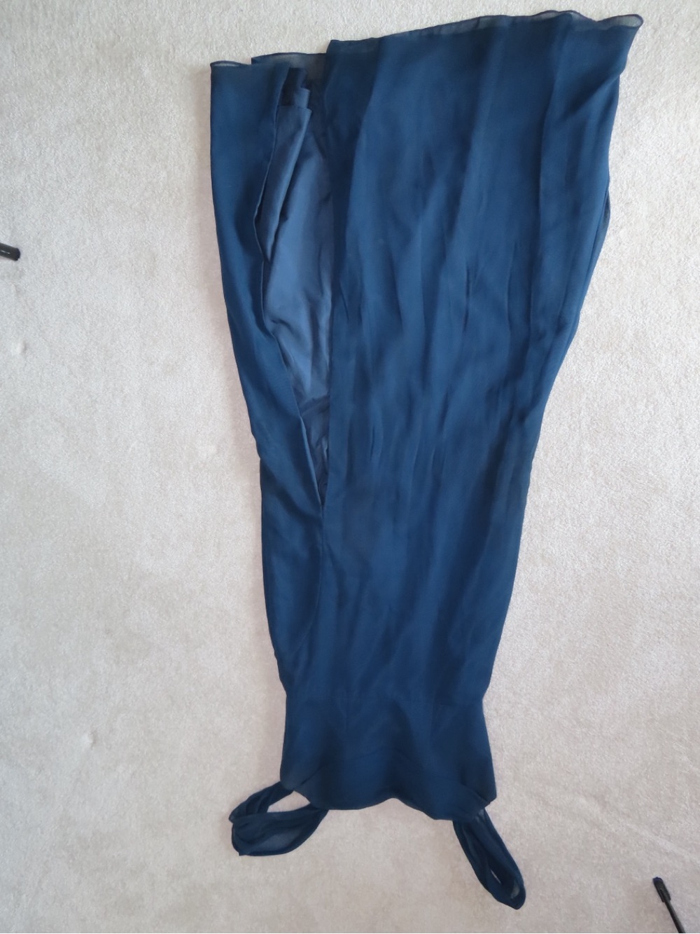 Azazie Navy Blue Maxi Dress